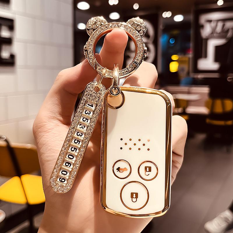 Housse de clé de voiture à boucle, Applicable à l'ancienne Honda CivicCRVGe Shi Tu Bosirui de 9e génération