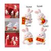 Statue Bunny Figures Decoration Sculptures for Living Room Office Lantern Festival Housewarming