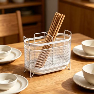 Besteck-Aufbewahrungsständer mit unterteilten Fächern Organizer Design mit Ablauflöchern Ständer für Küchenarbeitsplatte