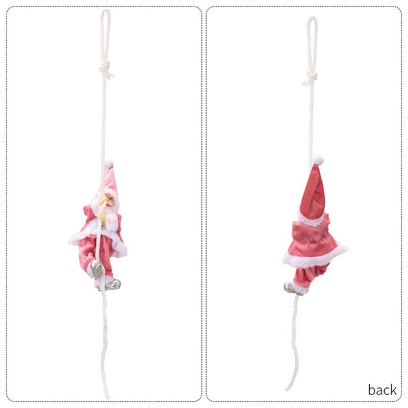 Christmas Tree Santa Doll Decorations With Rope Santa Clause Figure Resin Hanging Ornament For Home Party Decoration