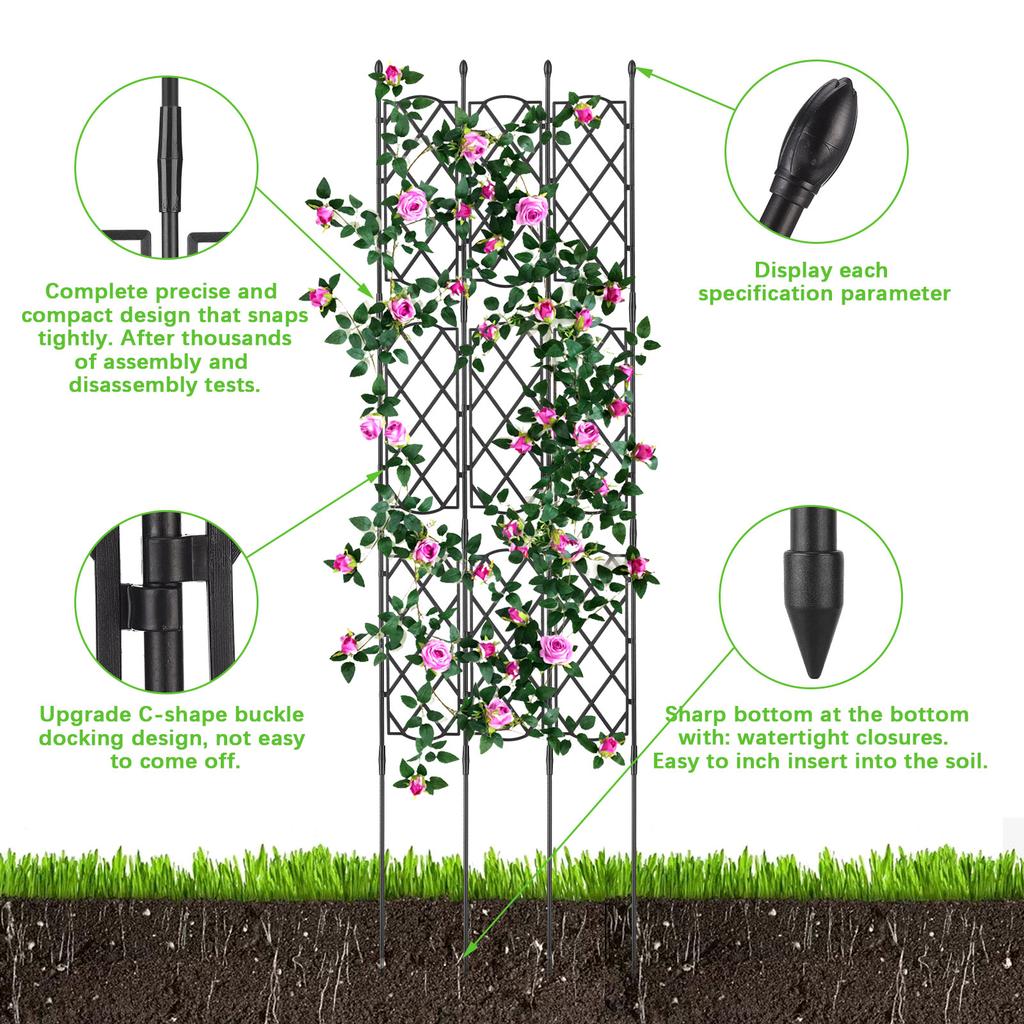 Plant Climbing Support Frame Lattice Frame Gardening Trellis Decorative Garden Trellis