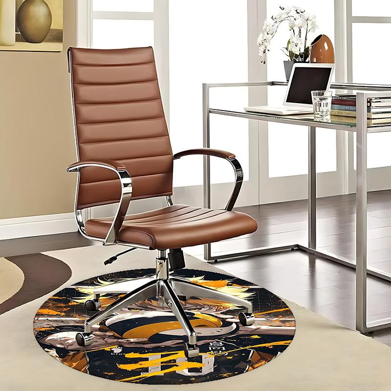 1pc Bakugo Katsuki 10 Round Carpet - Anime Design Chair Mat for Office, Home Decor