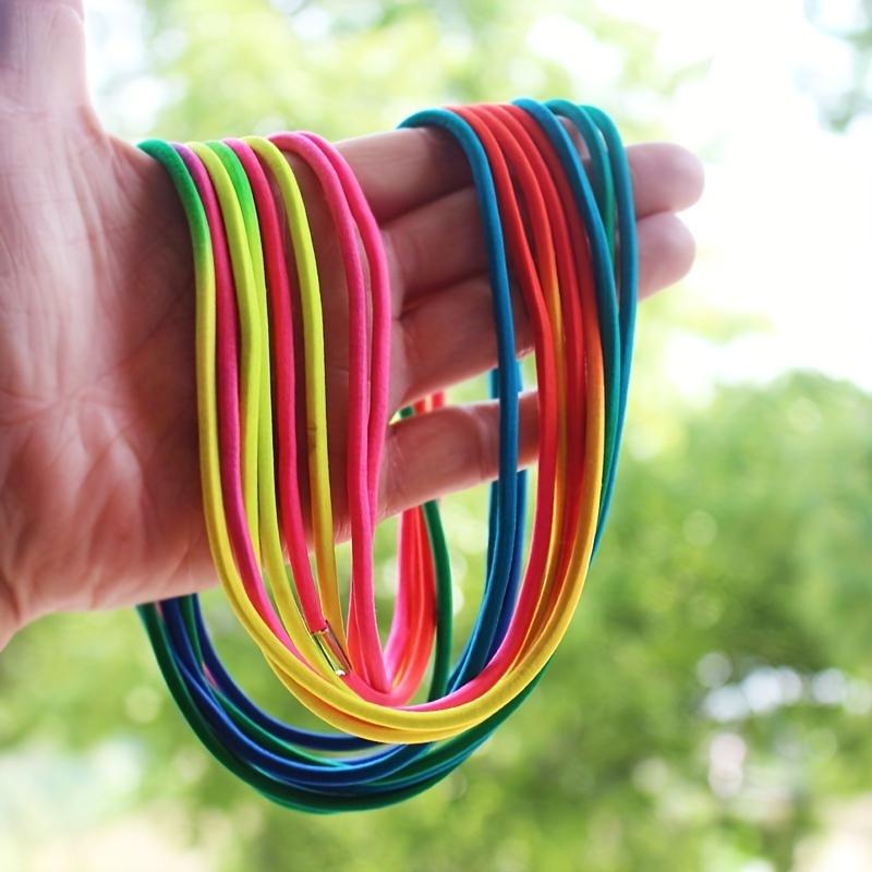 Rainbow Super Elastic Jump Rope Endurance Training Fun Sports Toys Indoor And Outdoor Home Set Adjustable Rubber Jump Rope Strap