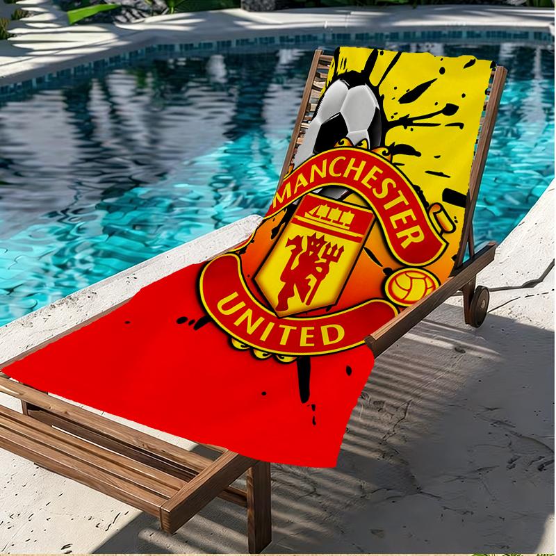 Manchester United F.C Print Beach Towel, Versatile Lightweight Absorbent Beach Towel for Pool Surf Yoga Bathroom, Perfect Birthday Holiday Gift
