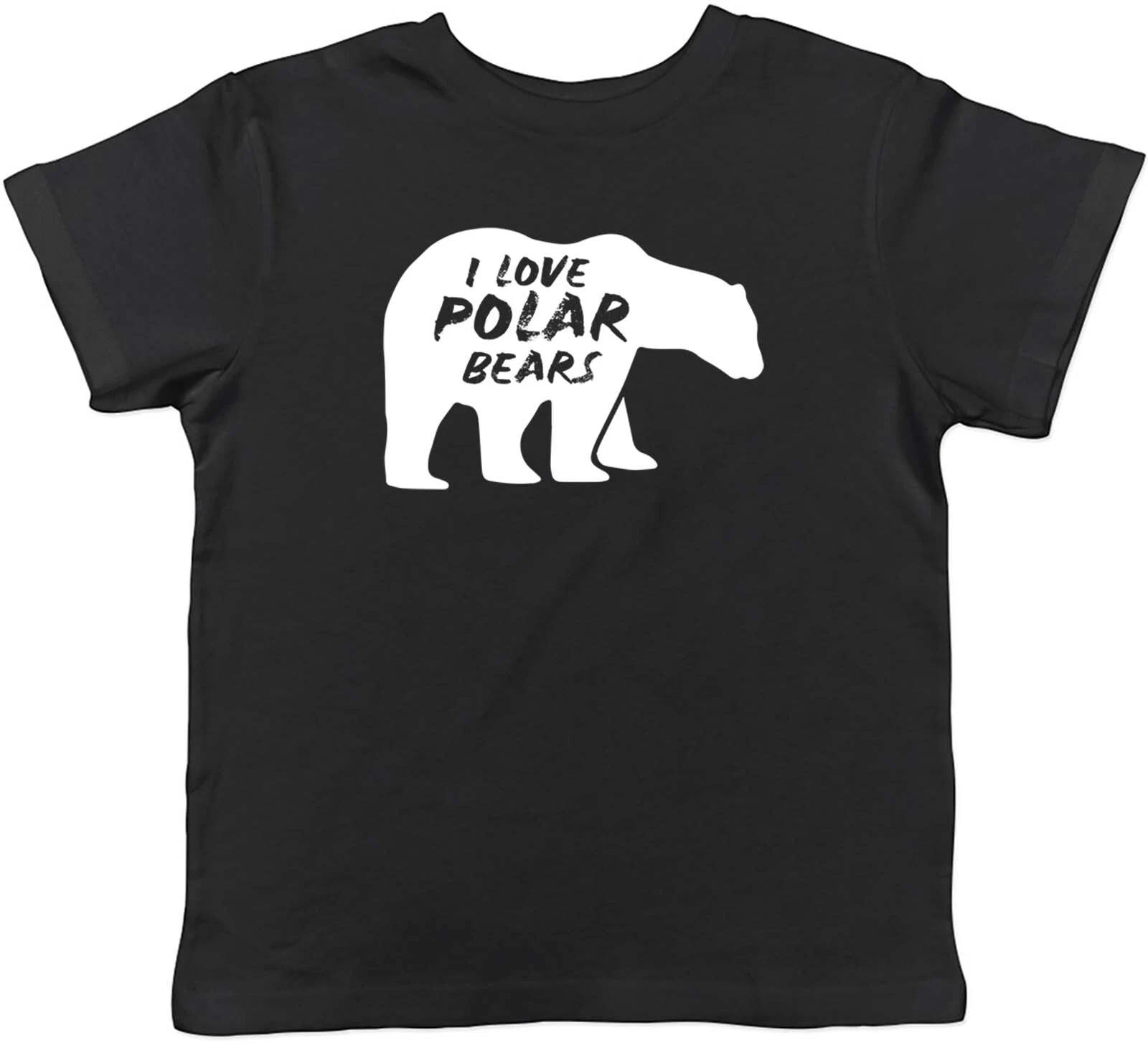 I Love Polar Bears Kids T-Shirt Arctic Wildlife Lover Childrens Boys Girls Gift 130