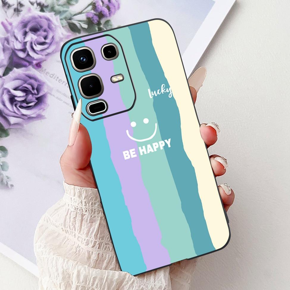 Per Infinix Note 50s X6870 Cover Posteriore Per Infinix Note 50s 5G Custodia Silicone Moda Lusso Fiori Gatto Carino Dipinto Divertente Paraurti