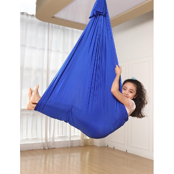 150x280cm Full Set Kids Home Hanging Swing Seat Yoga Fitness Hammock Nylon Elastic Therapy Cuddle Wrap Aerial Yoga