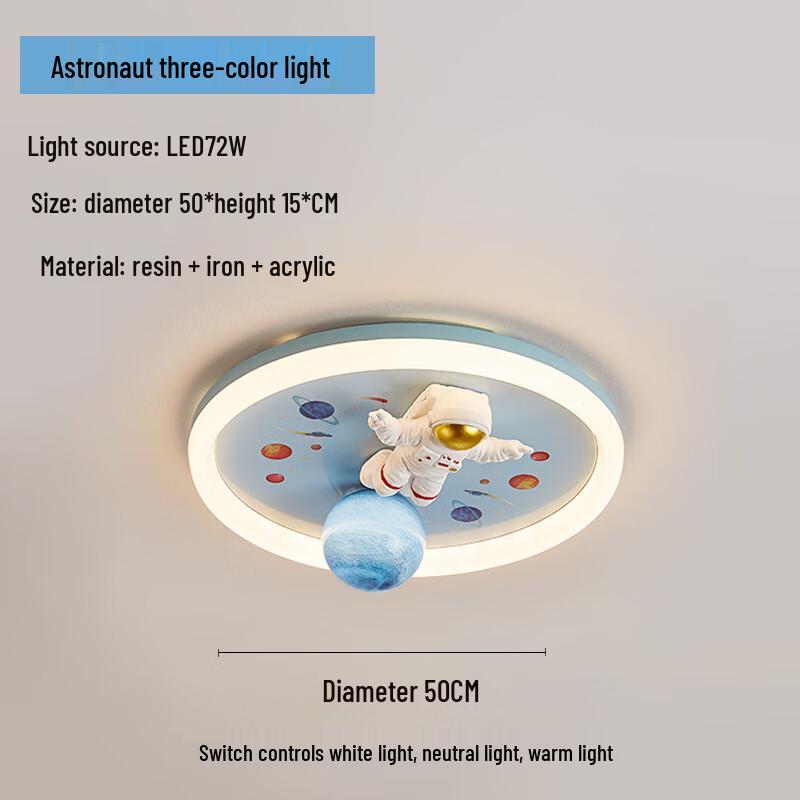 Astronaut Kids Room Ceiling Light
