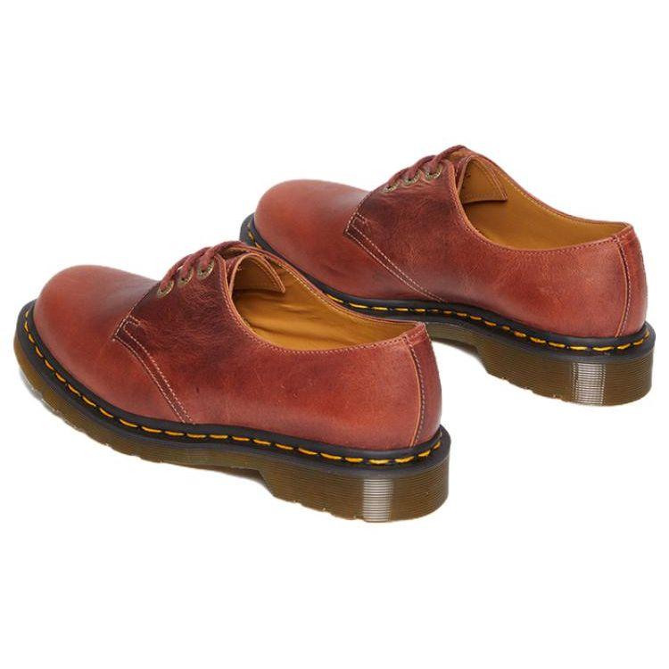 Dr. Martens 1461 Leather Comfortable Low-Top Casual Shoes Unisex Casual Shoes Red Brown 30580293