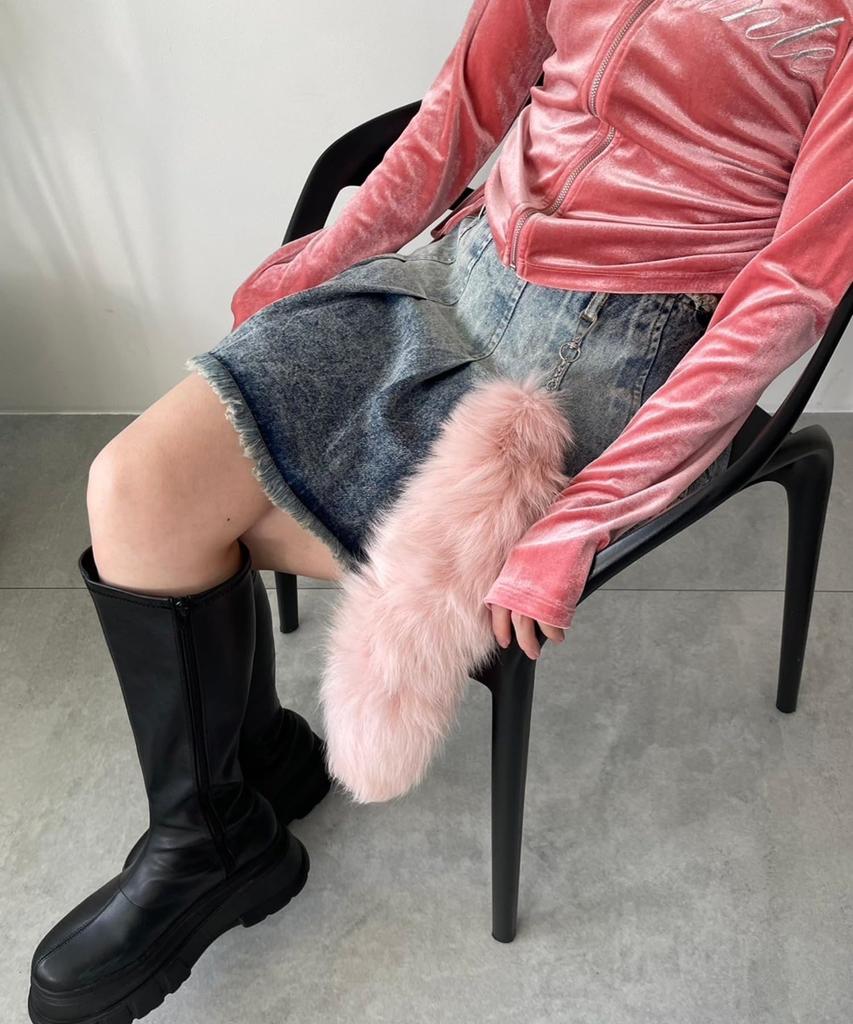 WEGO Big Fur Tail Cute Girly Perfect Gift for Size Pattern 3 Keychain, Accessory, Girls, Women's, F,