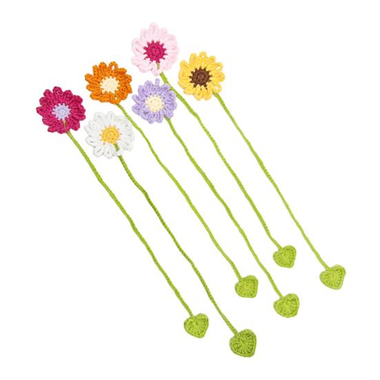 1/4/6 szt. Ręcznie robiona szydełkowa kwiatowa zakładka do książki Ręcznie robiona kwiatowa zakładka na stronę Książka Miłośnicy czytania Dzieci Uczniowie Kobiety Prezent