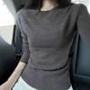 Elegantes Kaschmir-Strick-Base-Layer für Damen - Slim Fit Koreanischer Stil Langarm-Oberteil für den Herbst