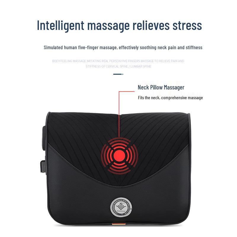 Pernă electrică de masaj cu spumă cu memorie pentru gât și spătar auto