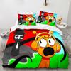 Music Game Sprunki 3D Print Cartoon Bedding Set Soft Comforter Cover Pillowcase Duvet Cover Set Bedclothes for Kids Adults Gift
