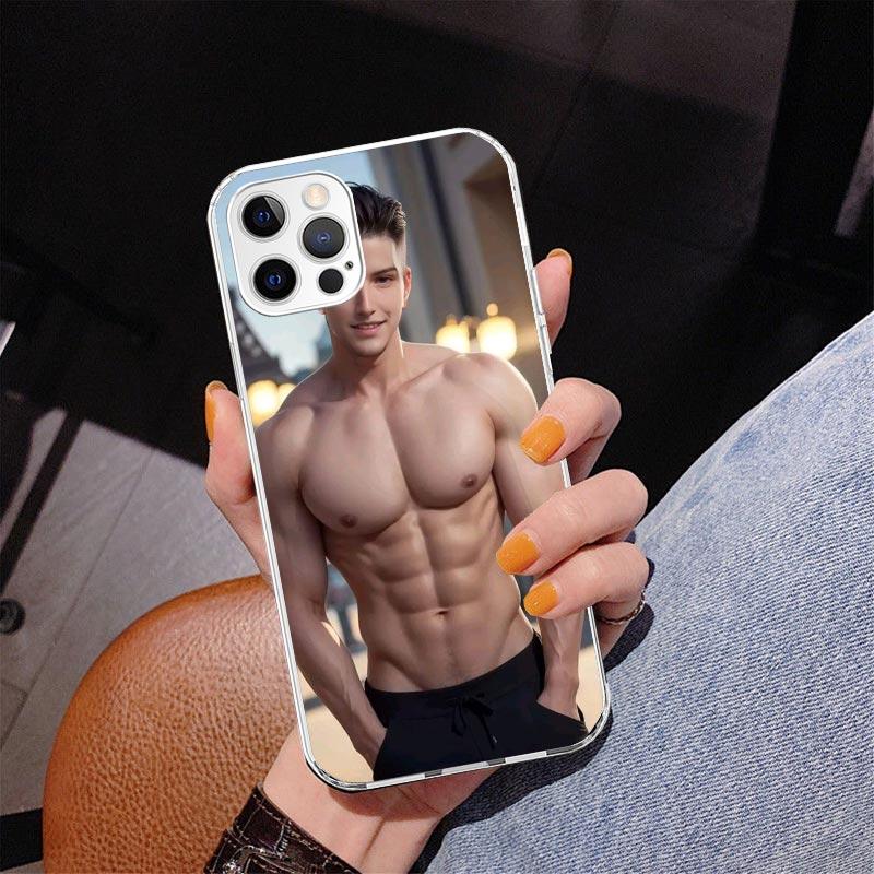 Sexy Muscle Man Gay Fitness Phnoe Case for Iphone 17 Air 16 16E 11 12 13 Mini 14 Plus 15 Pro Max 7 8 + SE 2020 Phone Cover Coque