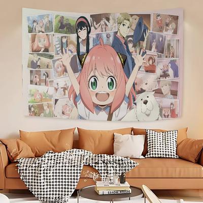 Anime Spy X Family Tapiz Colorido Colgante de Pared Barato Colgante de Pared Hippie Tapices Bohemios Hojas Colgantes de Mandala