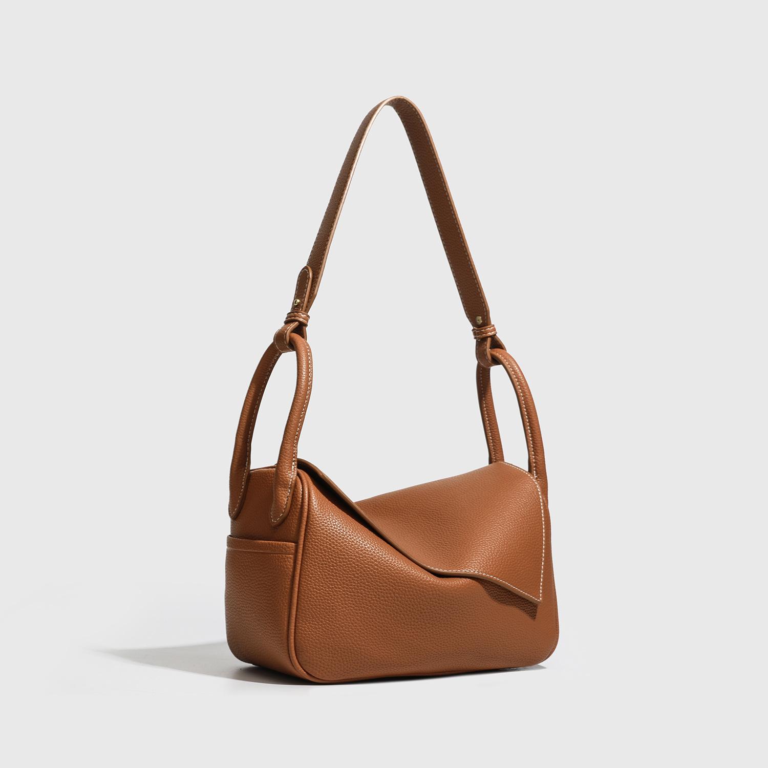 

Light Luxury Niche Texture Versatile Toast Bag Shoulder Crossbody Flip Small Square Bag 25*12*17