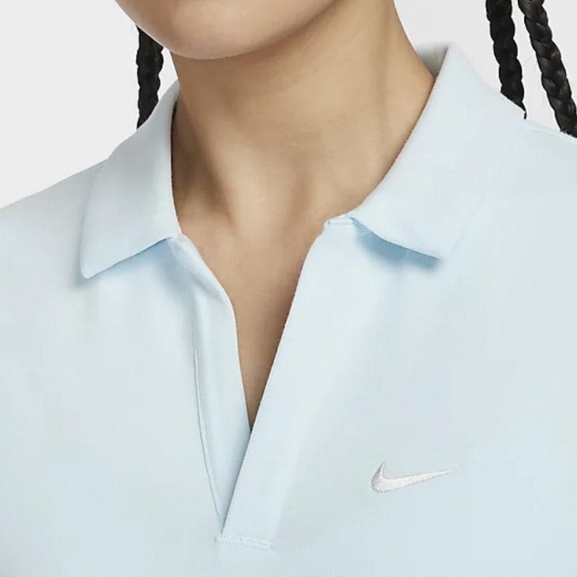 Nike Sportswear Essentials Polo Shirt Women's Glacier Blue/Sail White DV7885-474