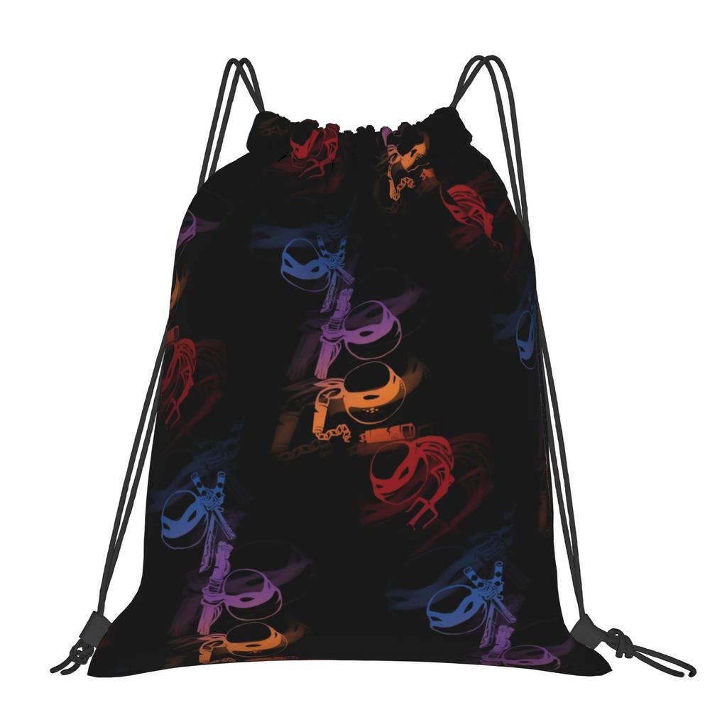 Custom Ninjas Turtles Drawstring Backpack Sports Gym Bag for Men Women Superhero Training Sackpack