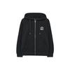 MLB Letter Logo Zipper Hoodie Cardigan Sweatshirt Unisex Outerwear Black 3ATRB0131-50BKS