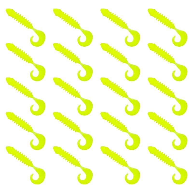 

20pcs Rotate Tail Fishing Lures Wobbles Soft Lures Enhances Flexibility for Basses Trouts Catching