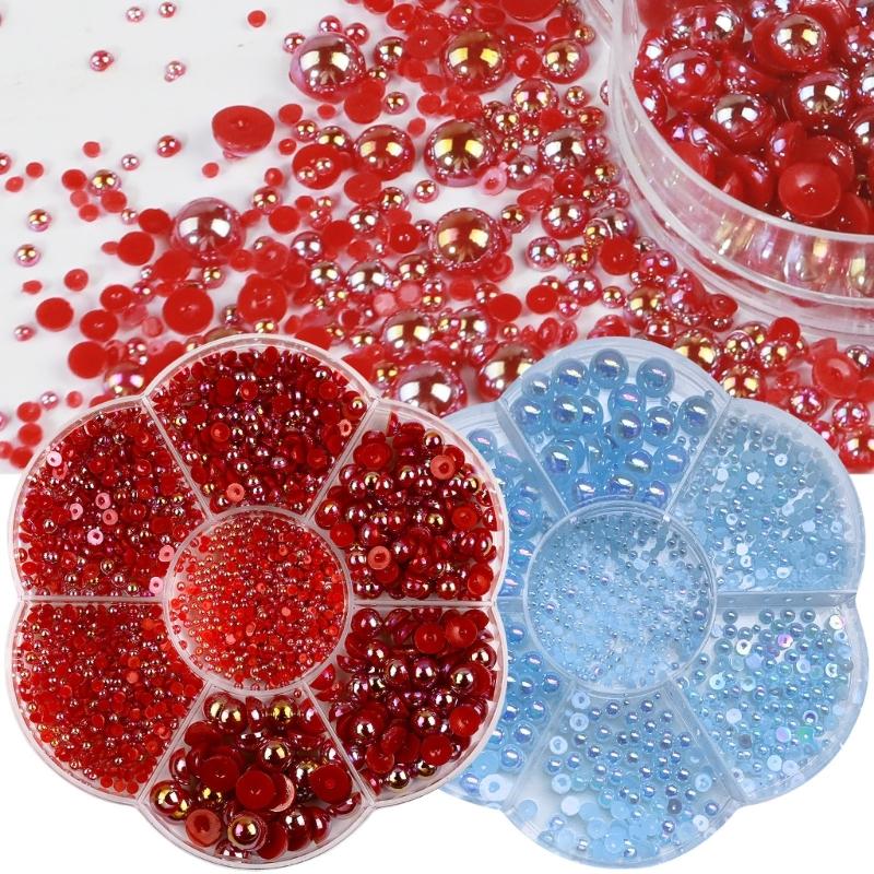 Elegant and Modern Resin Half Beads Nail Art Craft Personalized Nails DIY Decoration for Special Occasions