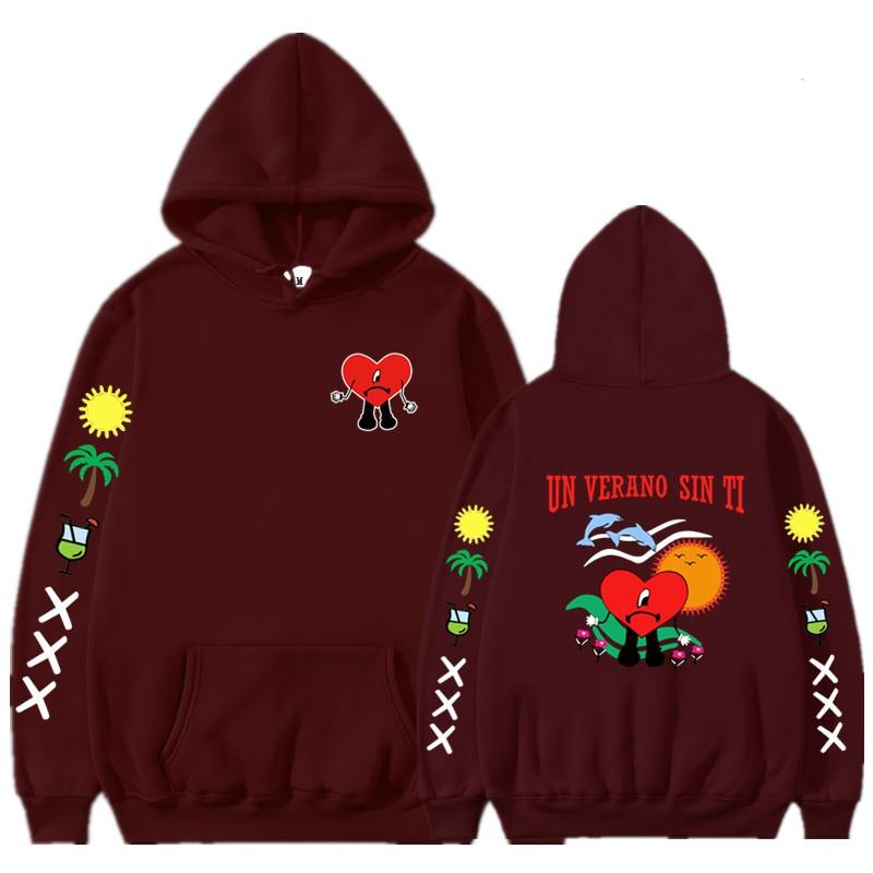 Un Verano Sin Ti Bad Bunny Inspired Hoodie Mens Cotton Blend Oversized Streetwear Sweatshirt Winter Casual Pullover