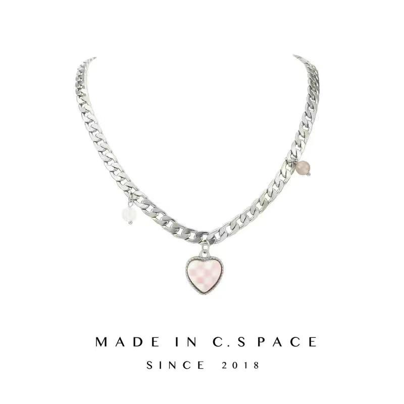 2022 Spicy Girl Pendant: Bow Flower & Heart Clavicle Chain Necklace – Japan & South Korea Niche Style