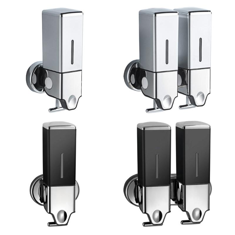 Single/Double Soap Dispenser Wall-mount Shower Bath Shampoo Dispenser Liquid Soap Container Bathroom Washroom Kitchen