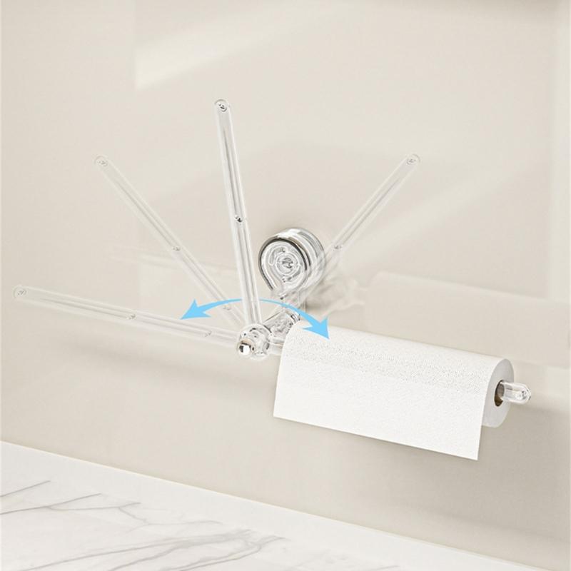 Easy Installion Rotatable Paper Towel Holder Suction Cup Hook for Efficient Kitchen and Bathroom Storage Solution