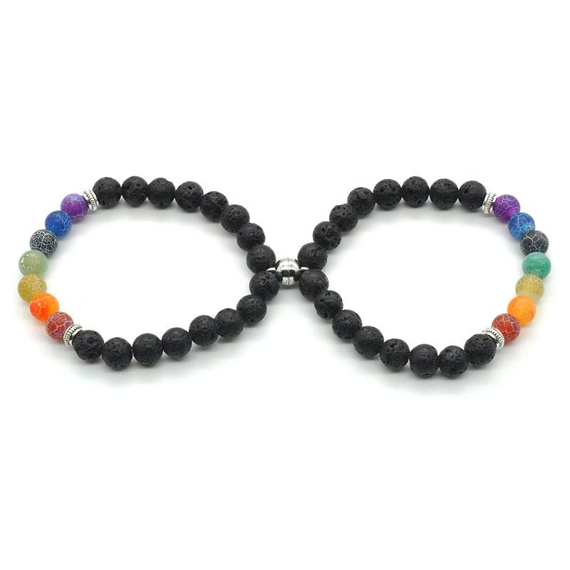 Magnetic Couples Bracelets Distance Promise Connect Bead Chain