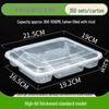 LAOXIANGHE Disposable 4-Compartment Food Container