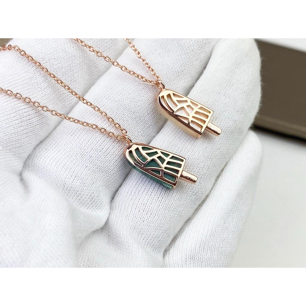 Eis am Stiel, Eiscreme-Halsketten und mein Lieblings-Pfau aus weißem Perlmutt. High-End-Individualisierung, asiatische Goldgalvanisierung