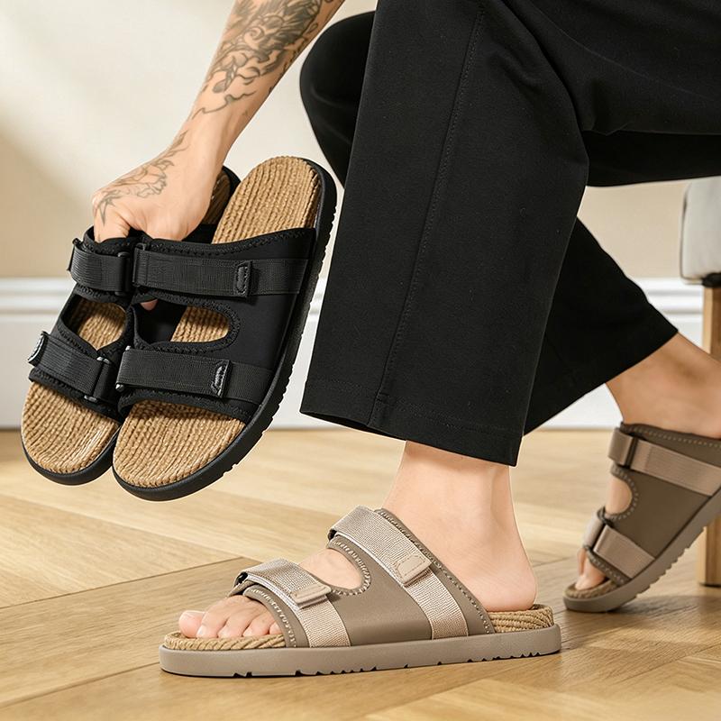 Summer Men Sandals Beach Slippers Fashion Outdoor Slippers Casual Beach Water Sports Shoes Breathable Hollow Flip Flops Cheap Male Aqua Sneaker