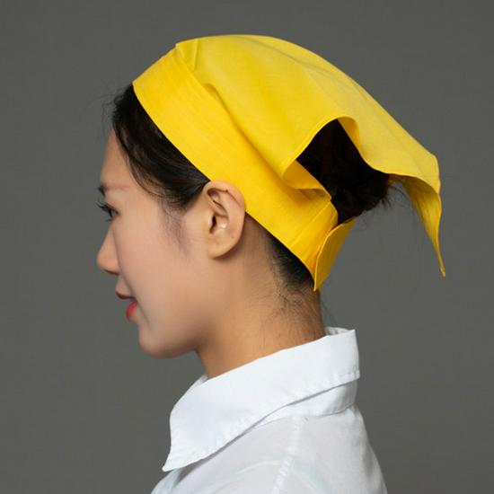 Unisex Chef & Waiter Headscarf Cap for Kitchen Hygiene