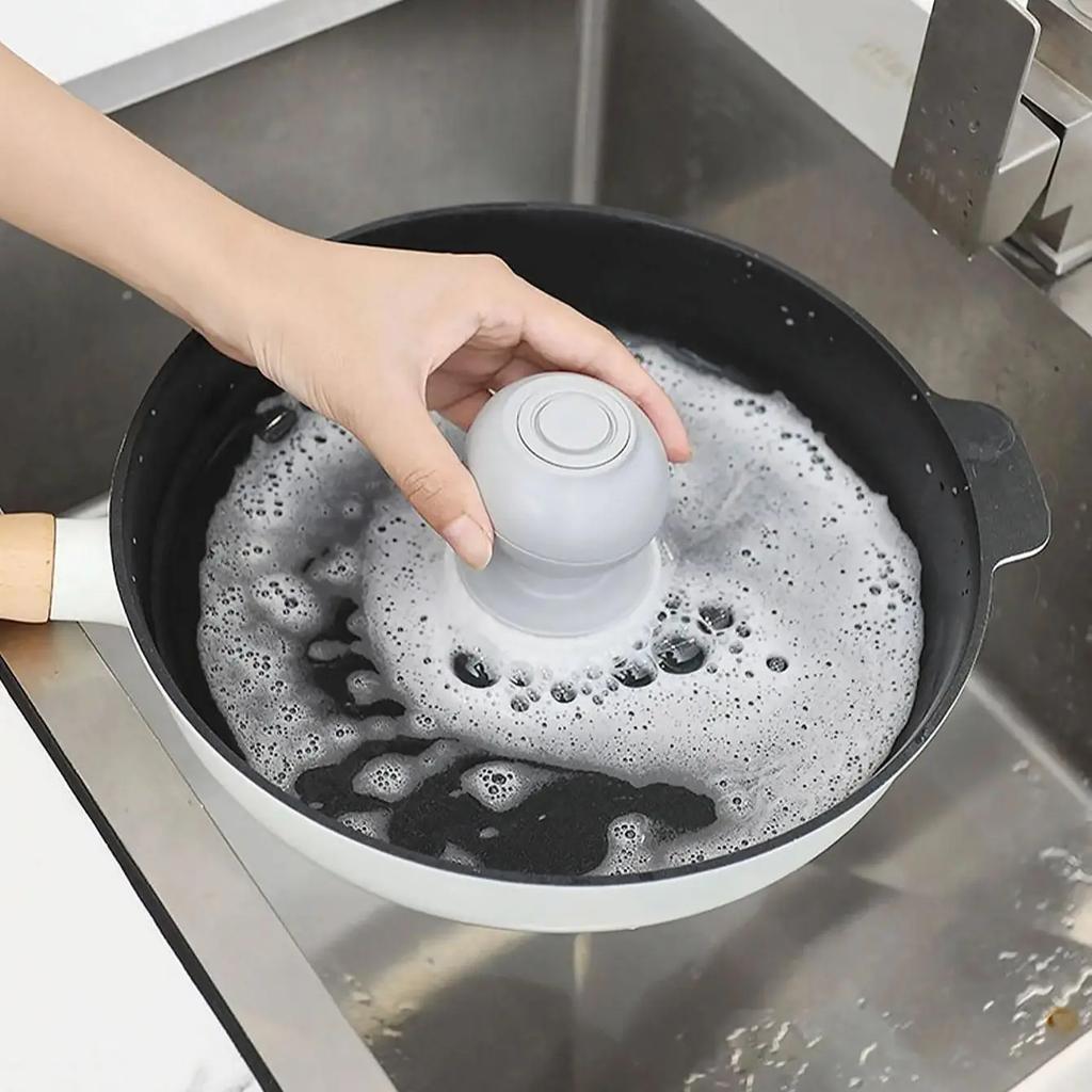 1pc Press Type Kitchen Wash Tool Pot Dish Tableware Brush Clean with Washing Up Liquid Soap Dispenser Kitchen Cleaning Tools