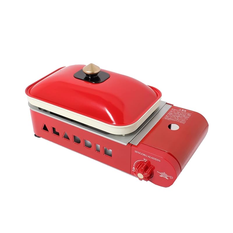 

Aladdin (Aladdin) portable gas hot plate Petit bread Petit Pan Cassette cylinder type Comes with 2 types of plates flat plate / 2 color pot [Orange