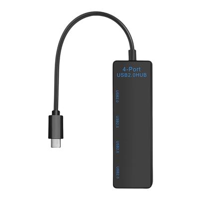 Type C Hub with 4 USB 2.0 Outputs for Easy Connection of Peripherals and Charging Adapter Fast Speed