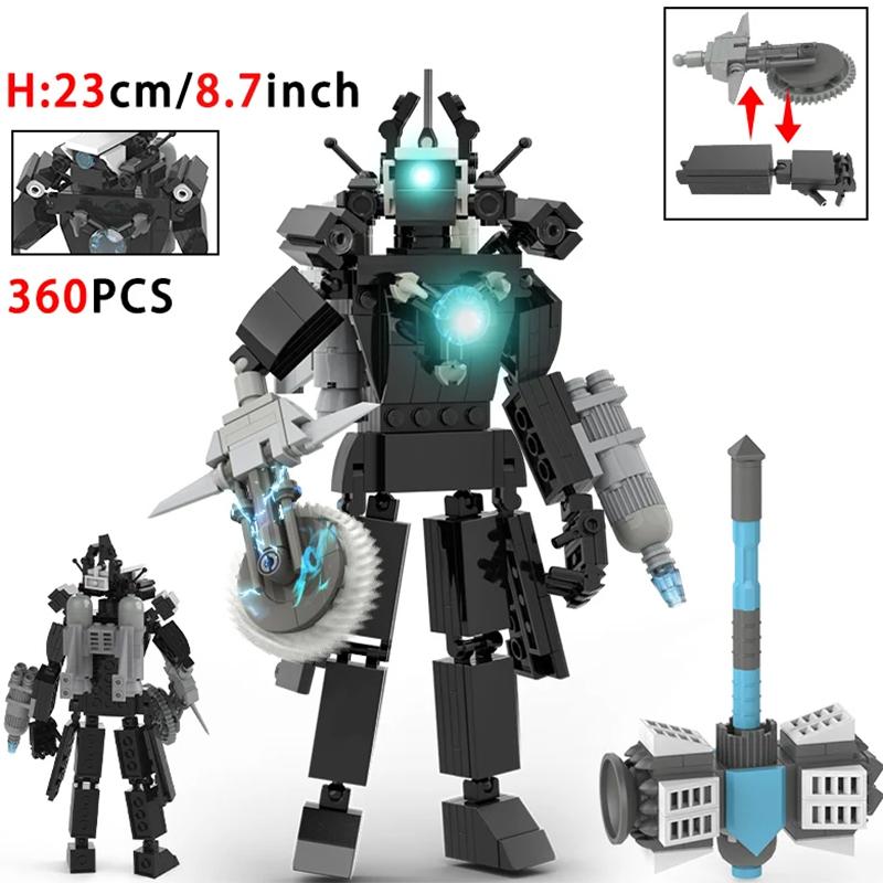 Skibidi Toilet Titan Speakeman, TV Man, Cameraman Baustein-Set - 445 Teile Sammelfigur Bauspielzeug für Kinder