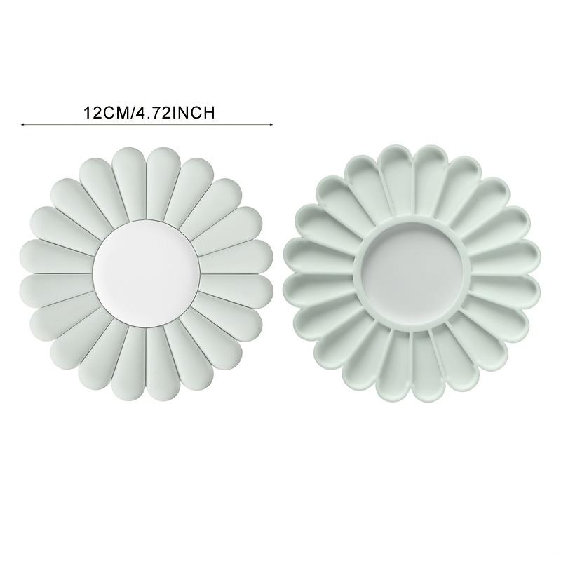 Silicone Daisy Trivet Mat, Large Heat-resistant Pot & Cup Coaster, High-grade Texture for Table Protection.