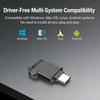 Lettore di Schede USB 2.0 TF Memory Mini Lettore di Schede Supporto Capacità 2TB Trasferimento ad Alta Velocità Adattatore Dispositivo Type-C Per Telefono