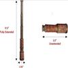 Brass Engraved Telescope - 40.64 Cm with Stamped Leather Case