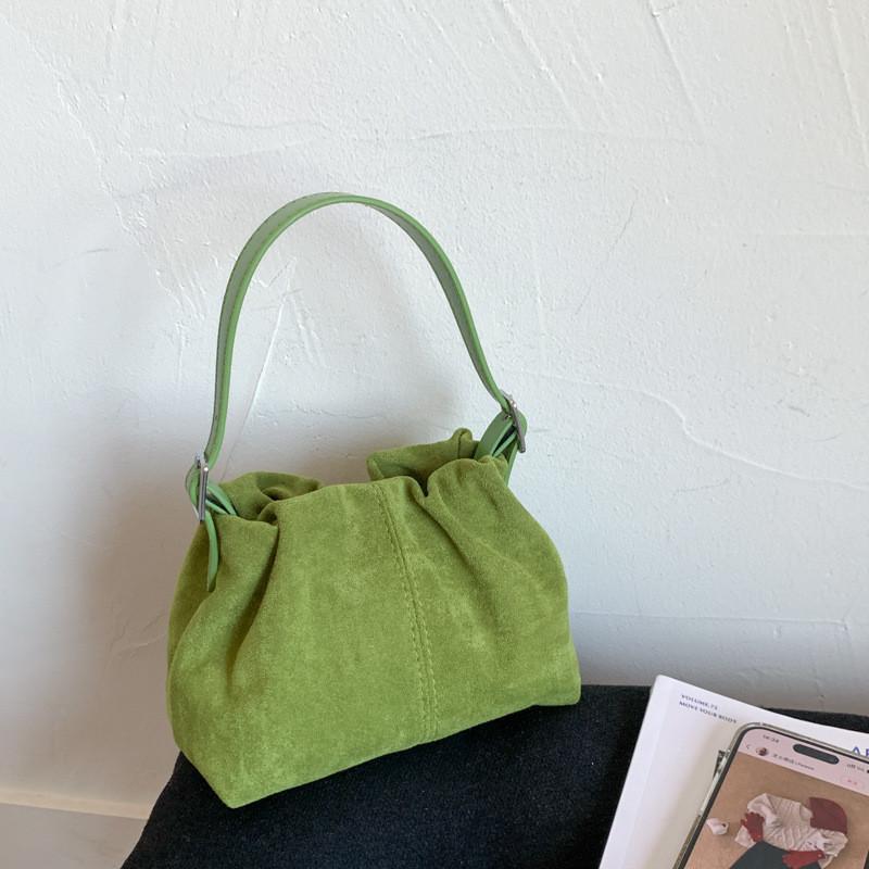 Small Shoulder Bag In Suede Material With Inner Phone Pocket For Fashionable Outings