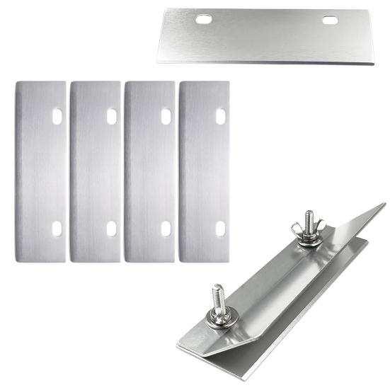 1 Set Grill Tools Grill Scraper Edge Sharper Blade Replacement Stainless Steel Outdoor Barbecue Cleaning Tools Heavy Duty BBQ Accessories