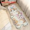 Tappeto Peluche Cartoon Mofusand con Design Stampato per Bagno Porta Ingresso Decorazione