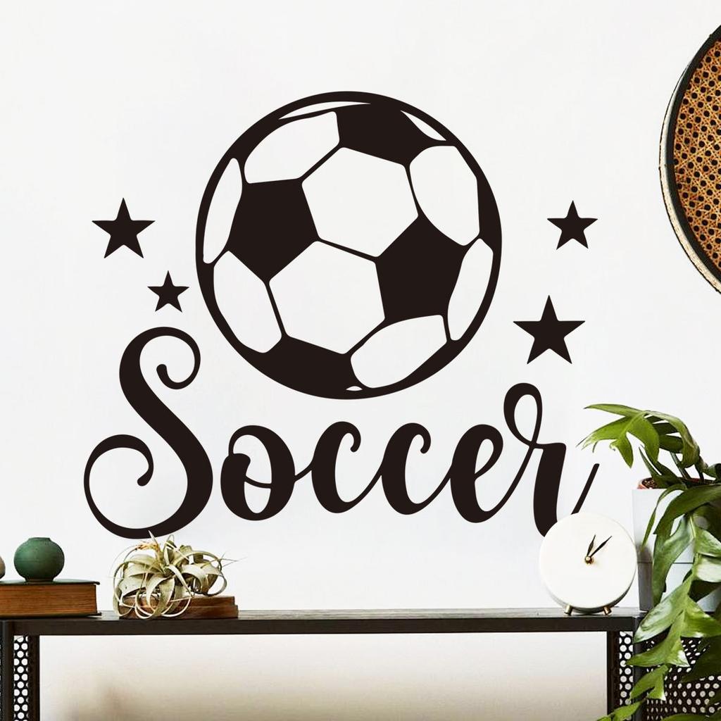 2026 World Cup Football Soccer Wall Sticker Self-Adhesive Removable for Home Party Room Fan Sports Decor