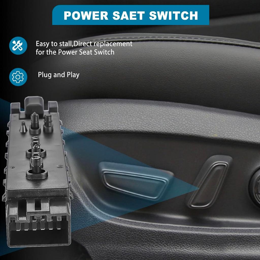 Left Driver Side Power Seat Switch for Ford Edge Escape Explorer Fusion Expedition F150, Lincoln & Mercury, Power Seat Adjustment Control Switch,
