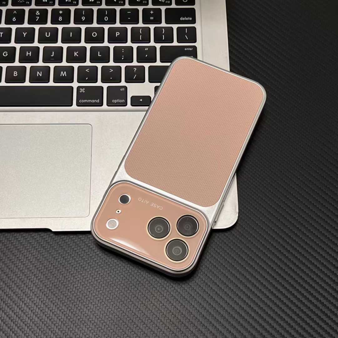 

Fashion Punctate Texture Phone Case For iPhone 17 16 15 14 13 Pro Max Frosted Crystal Large Window Silvery Bumper Non-Slip Cover iPhone17 рожевий