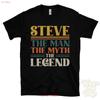 Steve Name T-Shirt Das Unisex-Mythos-Legende Unisexs Grafik-T-Shirt Vintage Gewaschenes Oberteil Für Den Alltag Vielseitiges Streetwear Leicht
