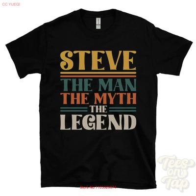 Steve Name T Shirt The Unisex Myth Legend Unisexs Graphic Tee Vintage Washed Top For Everyday Wear Versatile Streetwear Slightly